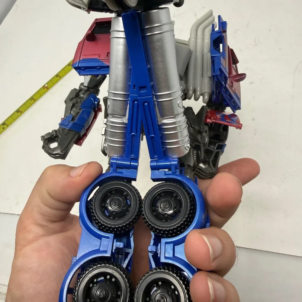 Transformers Optimus Prime Action Figure Blue Red Flame Movie Series 9 Inch 6681